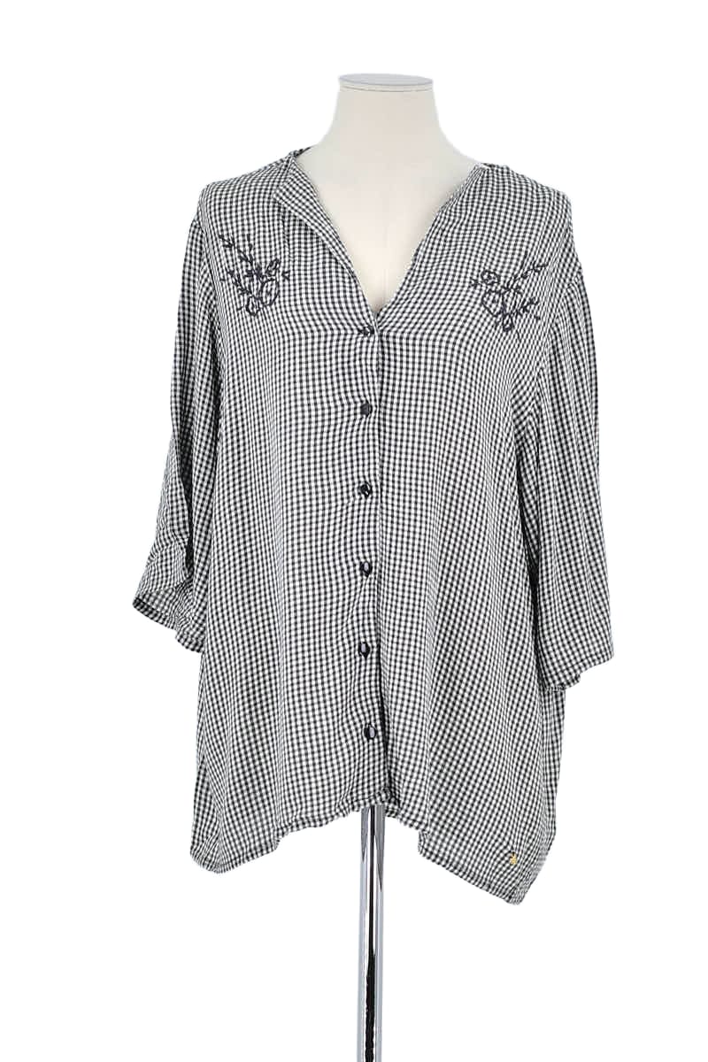 Chemise Des Petits Hauts Noir en Viscose, taille XL - Seconde Main
