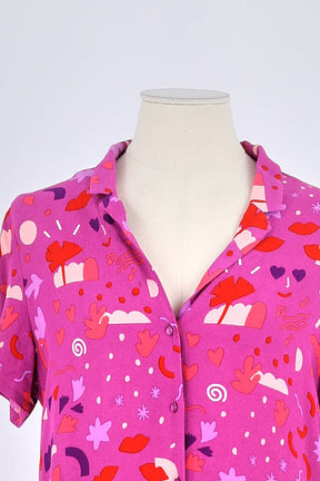 Chemise Des Petits Hauts Rose en Viscose