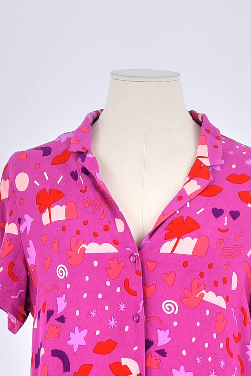 Chemise Des Petits Hauts Rose en Viscose