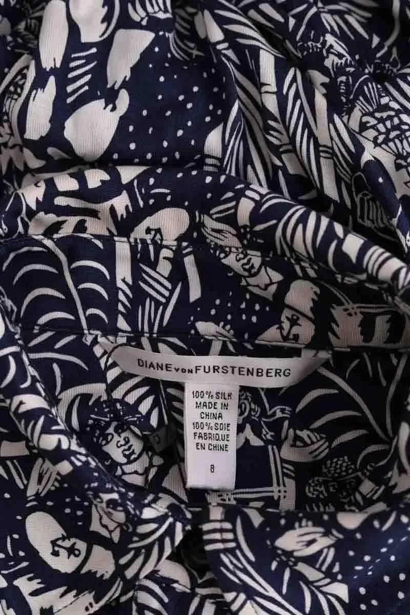 Chemise Diane Von Furstenberg Marine en Soie