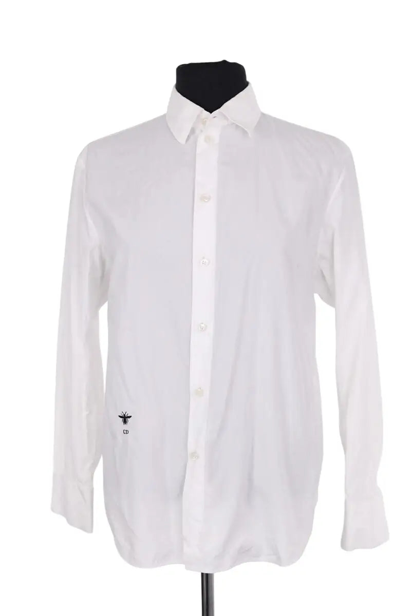 Chemise Dior Blanc en Coton, taille S - Seconde Main