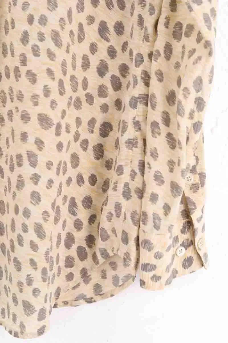 Chemise Equipment Beige en Soie