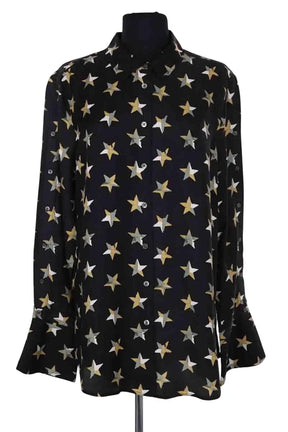 Chemise Equipment Noir en Soie, taille L - Seconde Main