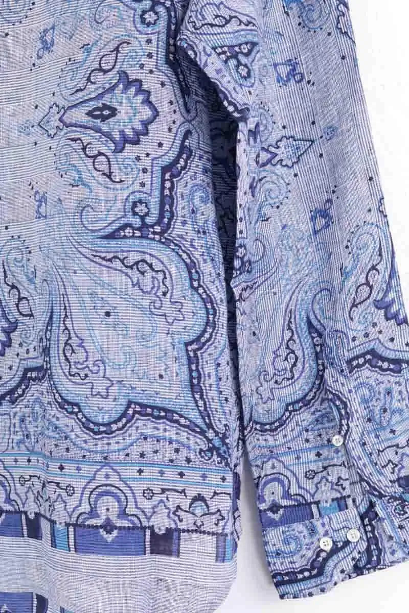 Chemise Etro Bleu en Lin