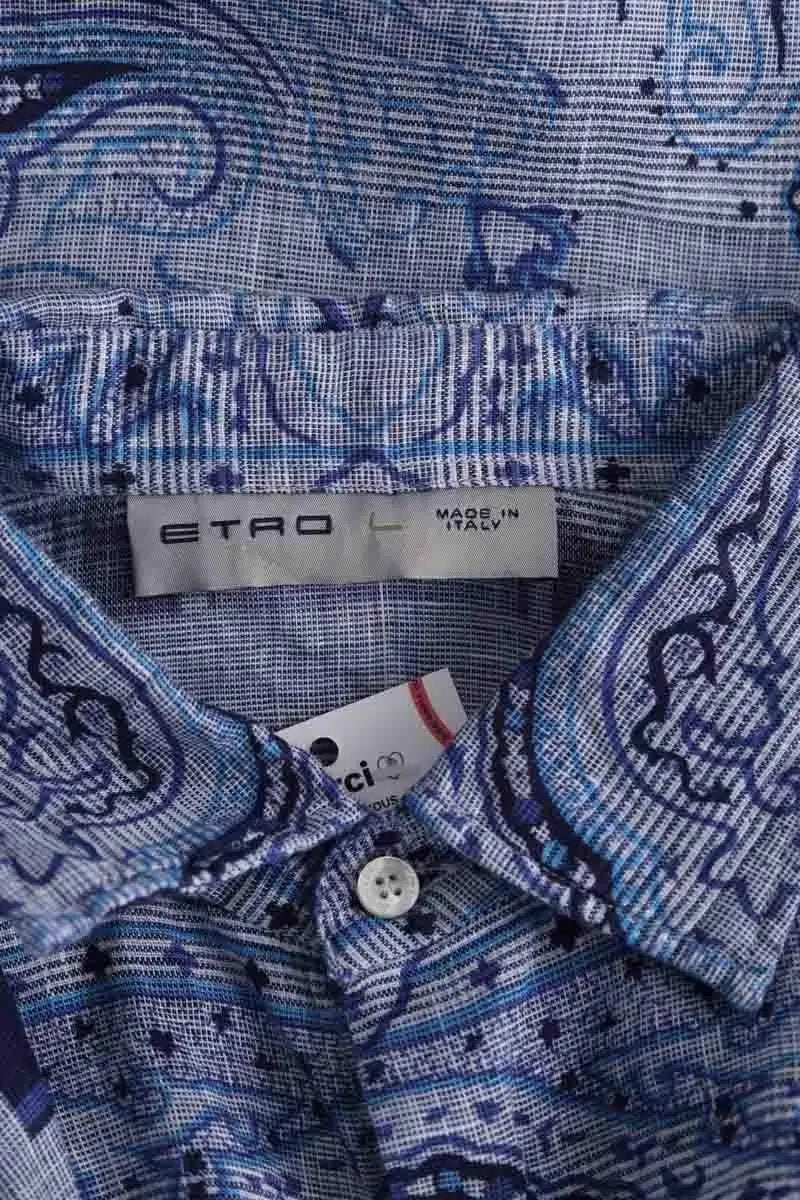 Chemise Etro Bleu en Lin