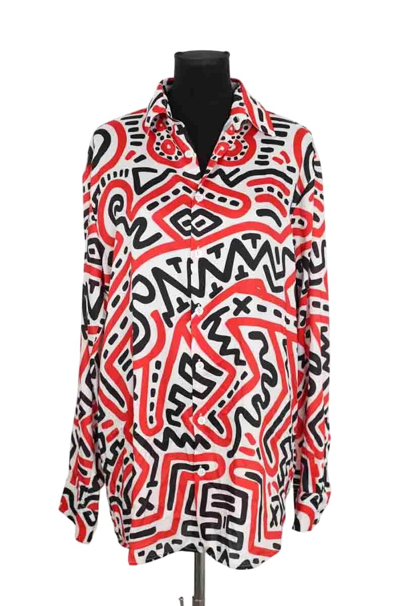 Chemise Etudes Rouge en Polyester, taille XXXL - Seconde Main