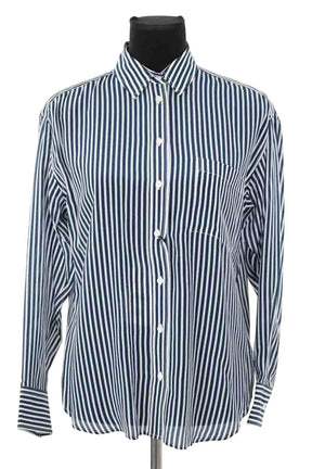 Chemise Figaret Charlot Bleu en Soie, taille M - Seconde Main