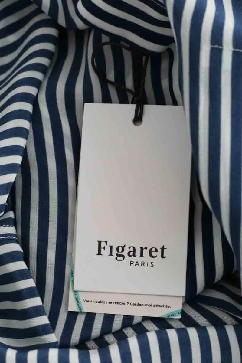 Chemise Figaret Charlot Bleu en Soie