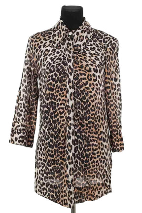 Chemise Ganni Marron en Coton, taille M - Seconde Main