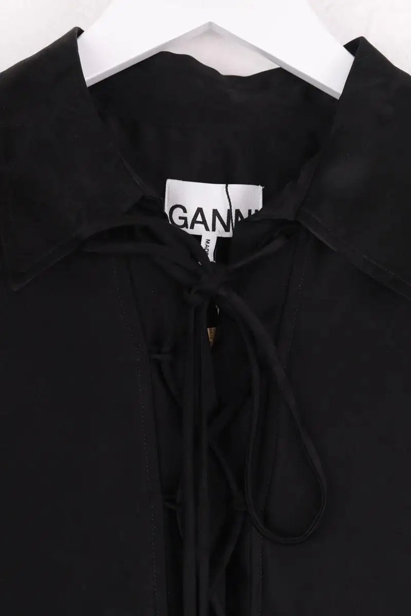 Chemise Ganni Noir en Synthétique