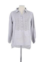 Chemise Gerard Darel Gris en Lin, taille M - Seconde Main