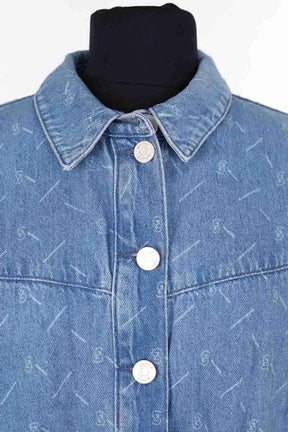 Chemise Gestuz Luvina Bleu en Coton