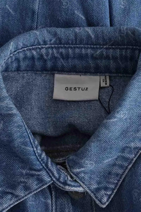 Chemise Gestuz Luvina Bleu en Coton