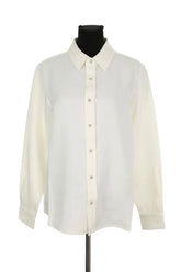 Chemise God's True Cashmere Blanc en Lin, taille S - Seconde Main