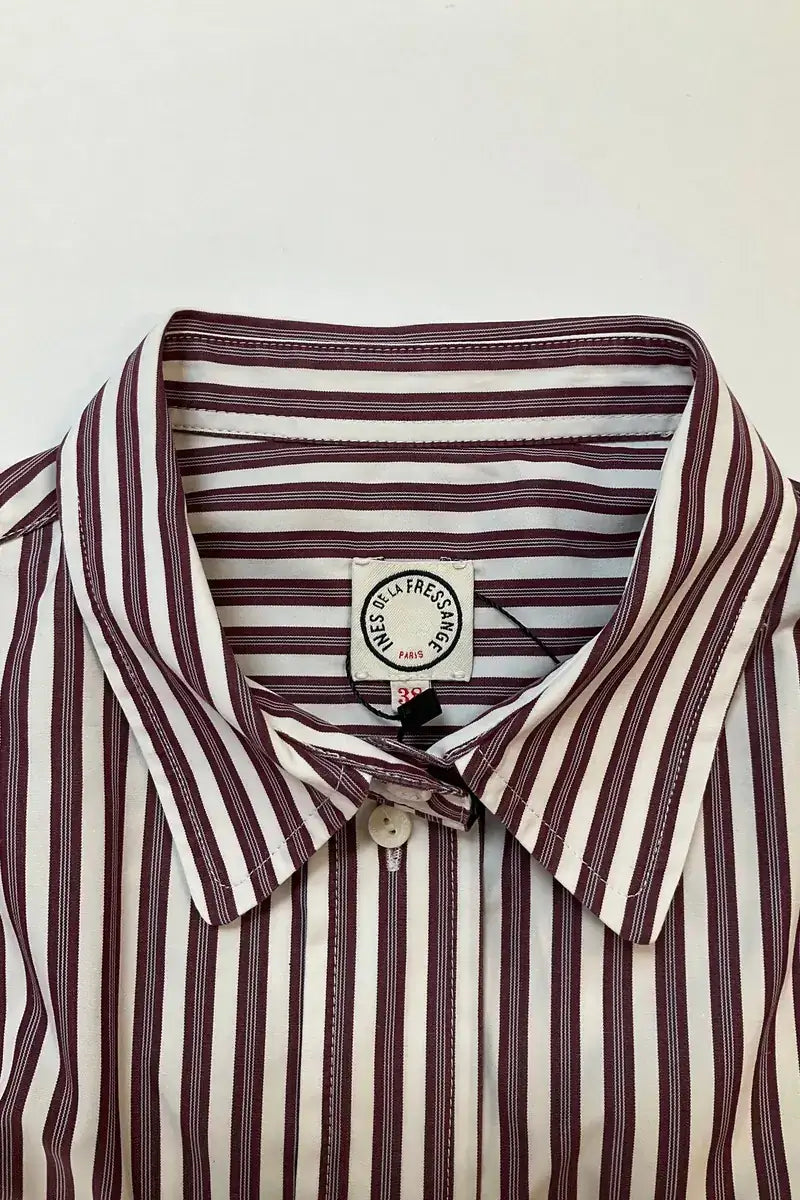 Chemise Ines de la Fressange Bordeaux en Coton