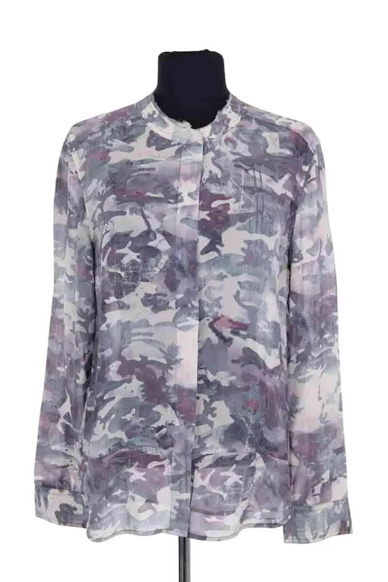 Chemise Iro Georgina Gris en Soie, taille M - Seconde Main