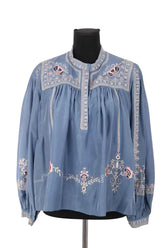 Chemise Isabel Marant Bleu en Soie, taille L - Seconde Main