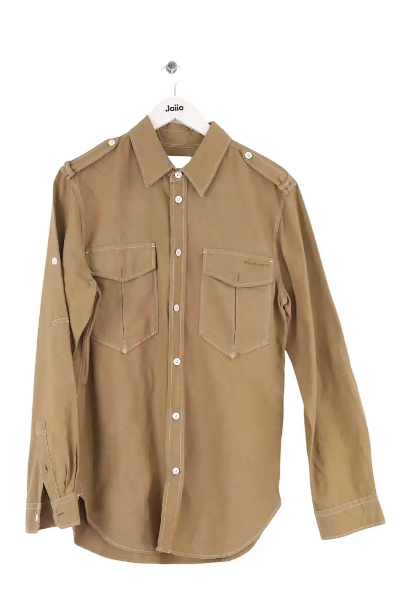 Chemise Isabel Marant Kaki en Coton, taille XS - Seconde Main