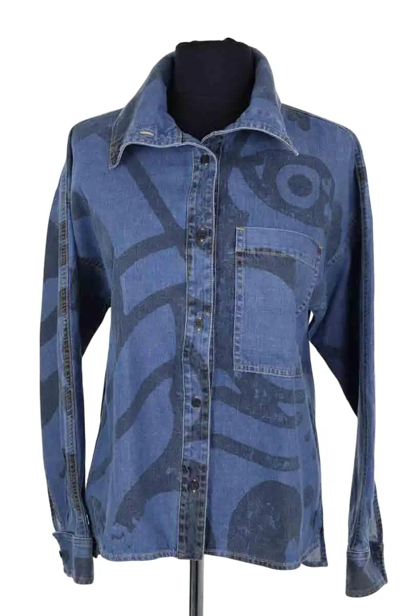 Chemise Kenzo Bleu en Coton, taille XS - Seconde Main