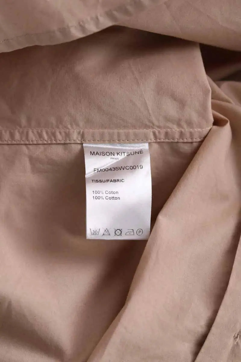 Chemise Kitsuné Beige en Coton