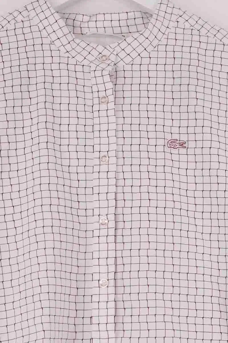Chemise Lacoste Blanc en Coton