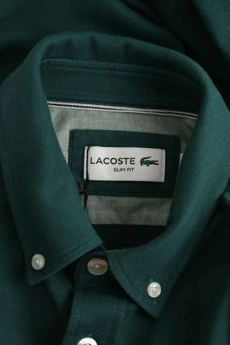 Chemise Lacoste Vert en Coton