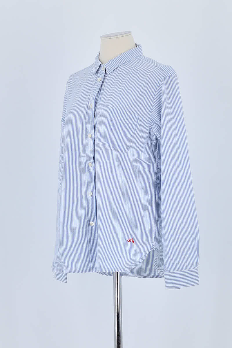 Chemise Leon & Harper Bleu en Coton
