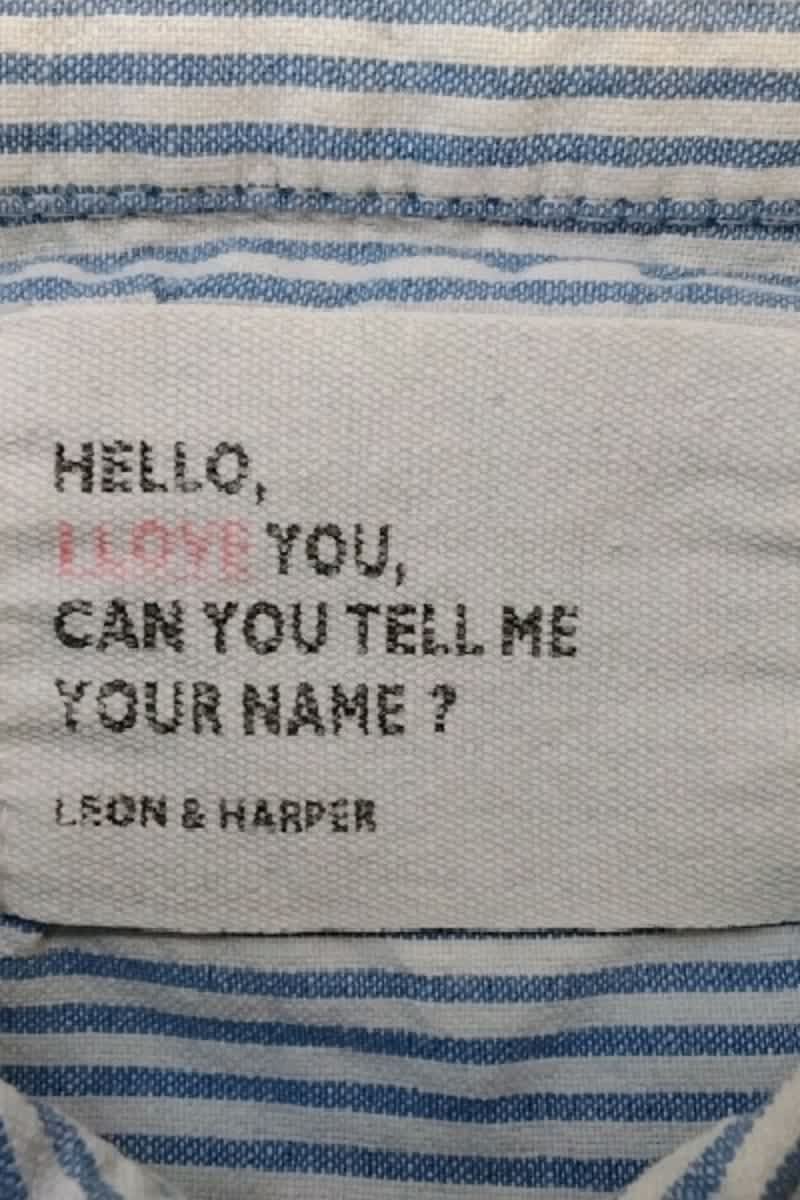 Chemise Leon & Harper Bleu en Coton
