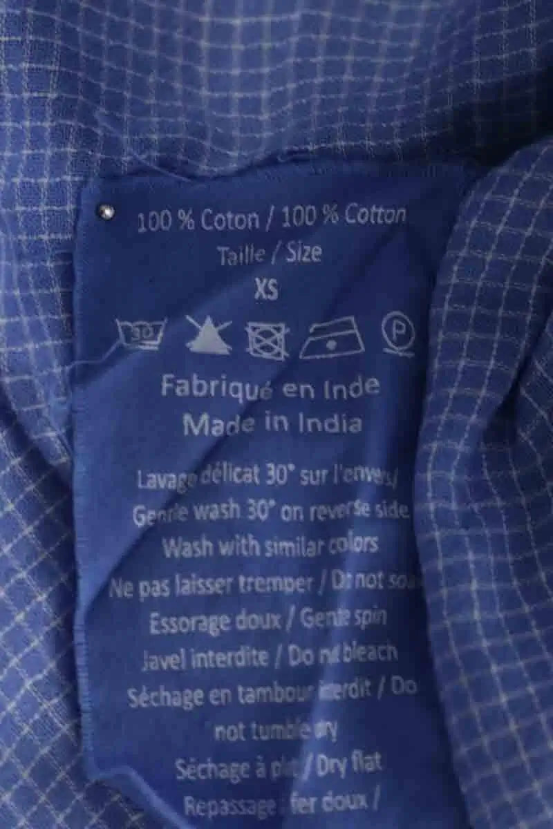 Chemise Leon & Harper Bleu en Coton