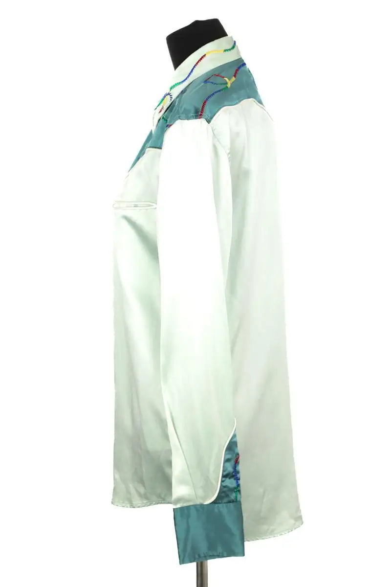 Chemise Levi's Two tone rodeo shirt Vert en Soie
