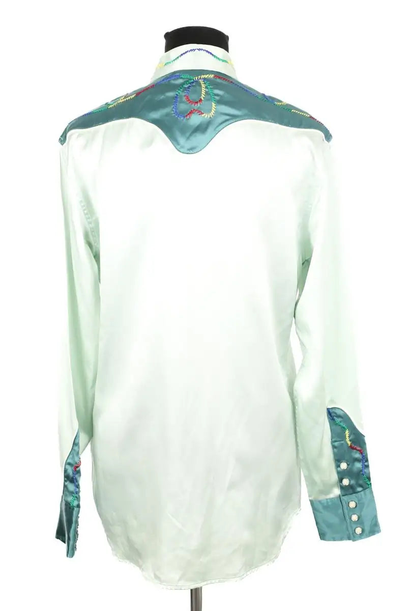 Chemise Levi's Two tone rodeo shirt Vert en Soie