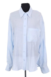 Chemise Longchamp Bleu en Synthétique, taille S - Seconde Main