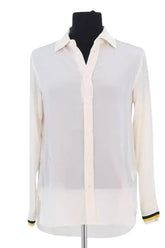 Chemise Maison Sarah Lavoine Blanc en Soie, taille S - Seconde Main