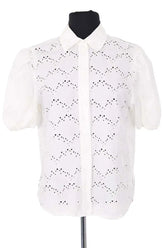 Chemise Maje Blanc en Coton, taille S - Seconde Main