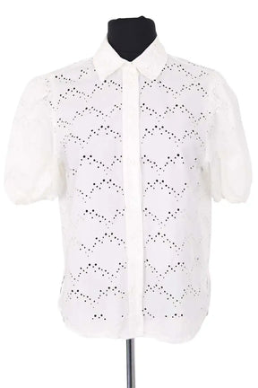 Chemise Maje Blanc en Coton, taille S - Seconde Main