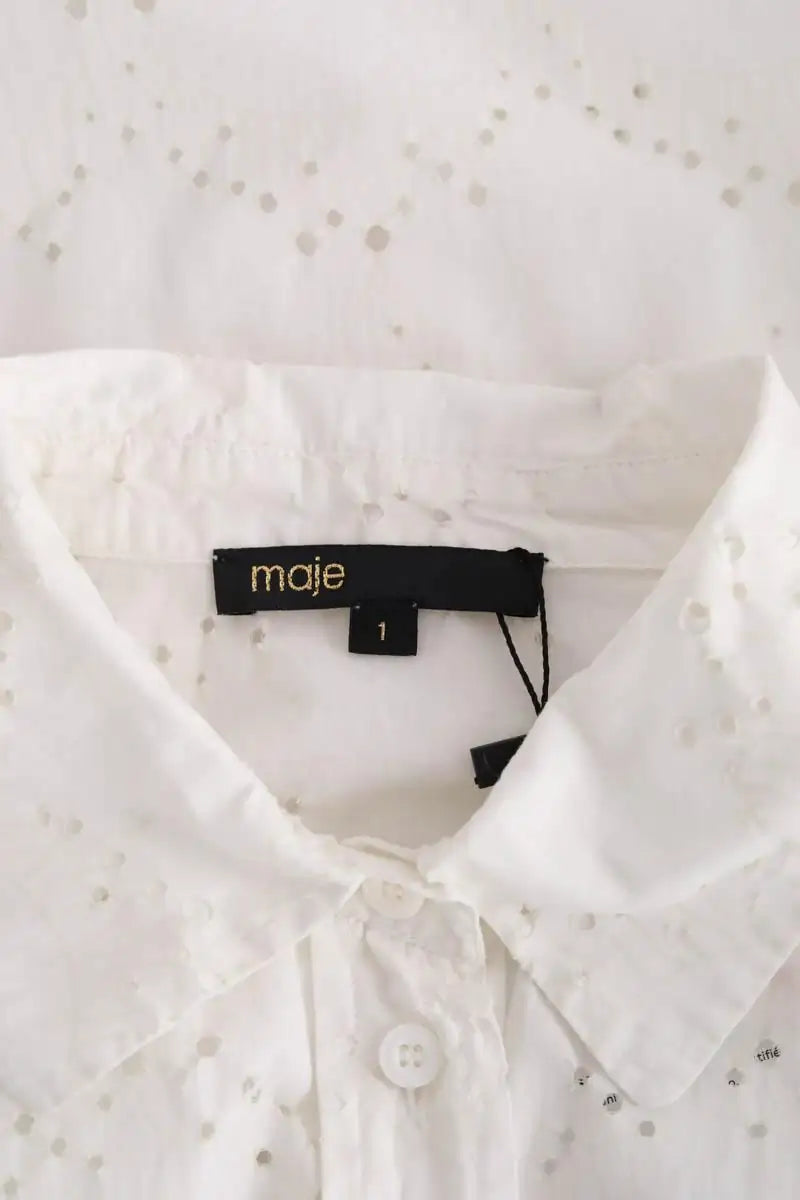 Chemise Maje Blanc en Coton