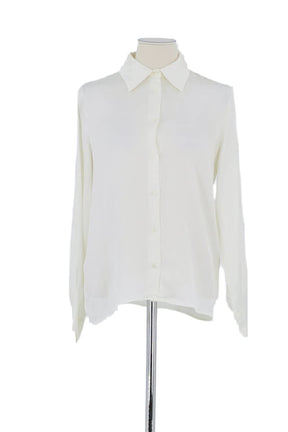 Chemise Maje Blanc en Soie, taille S - Seconde Main
