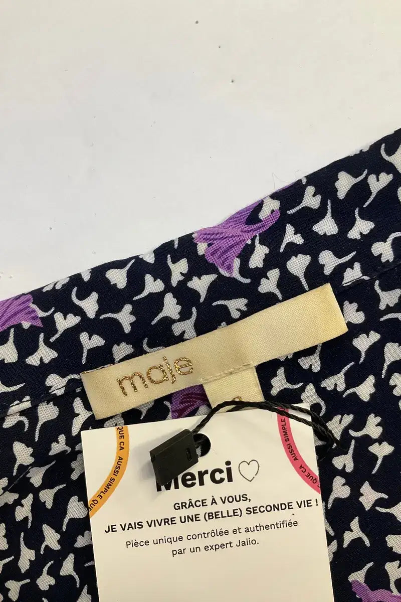 Chemise Maje Bleu en Viscose