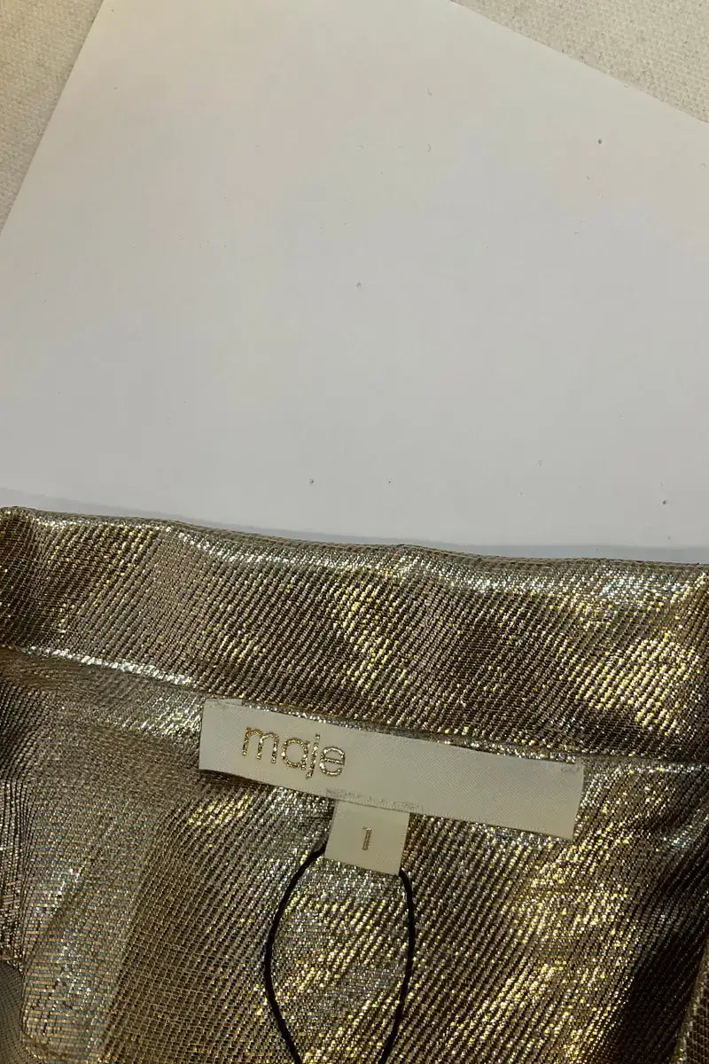 Chemise Maje Doré en Soie