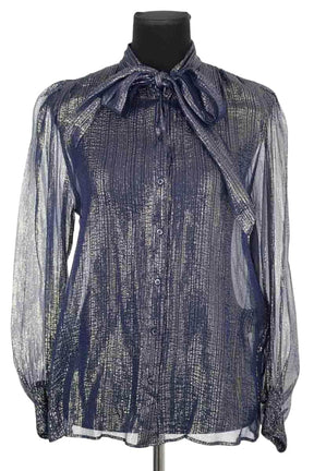 Chemise Maje Marine en Polyester, taille S - Seconde Main