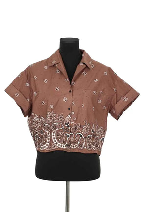Chemise Maje Marron en Coton, taille M - Seconde Main