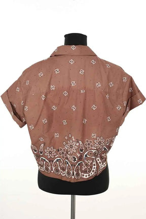 Chemise Maje Marron en Coton
