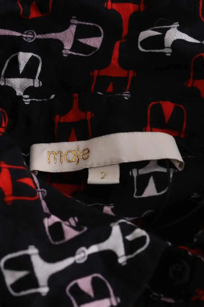 Chemise Maje Noir en Viscose