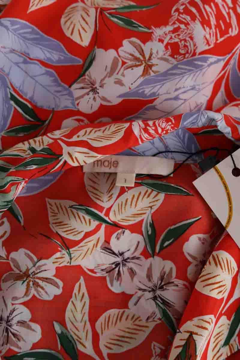 Chemise Maje Orange en Viscose