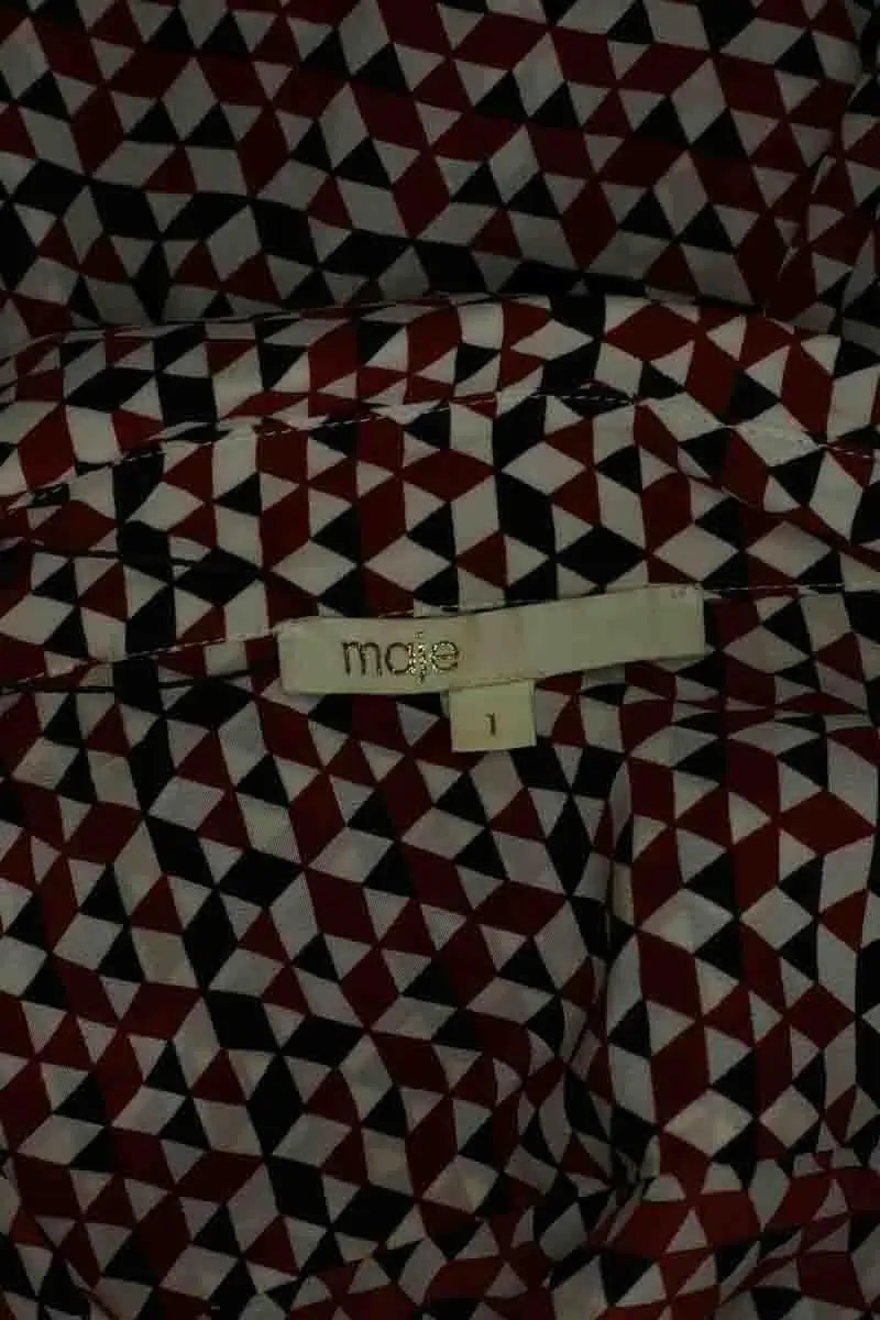 Chemise Maje Rouge en Soie