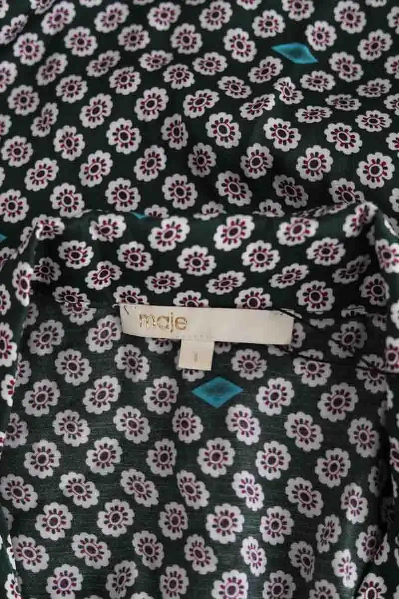 Chemise Maje Vert en Viscose