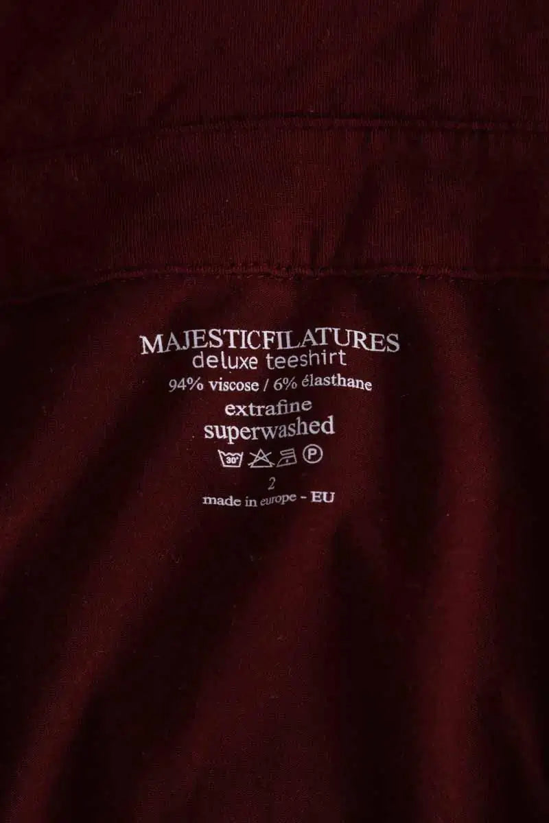 Chemise Majestic Filatures Bordeaux en Viscose