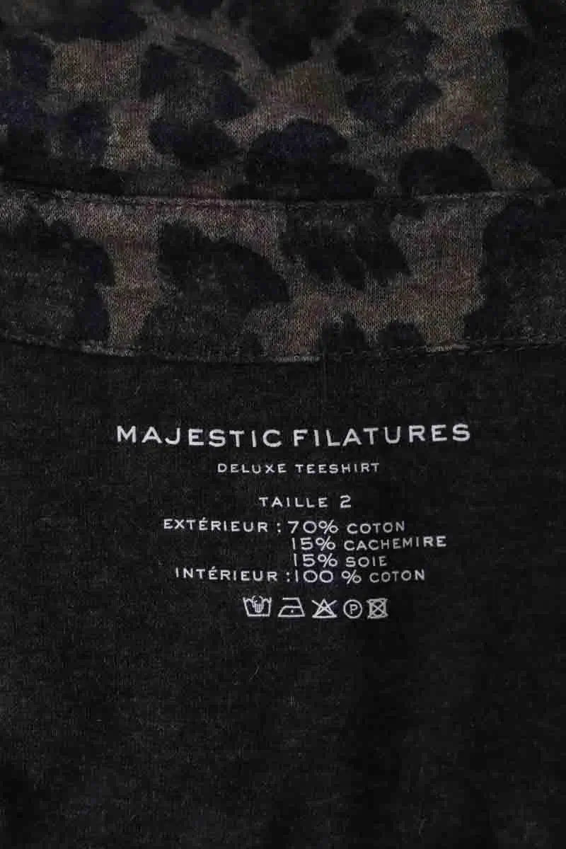 Chemise Majestic Filatures Kaki en Coton
