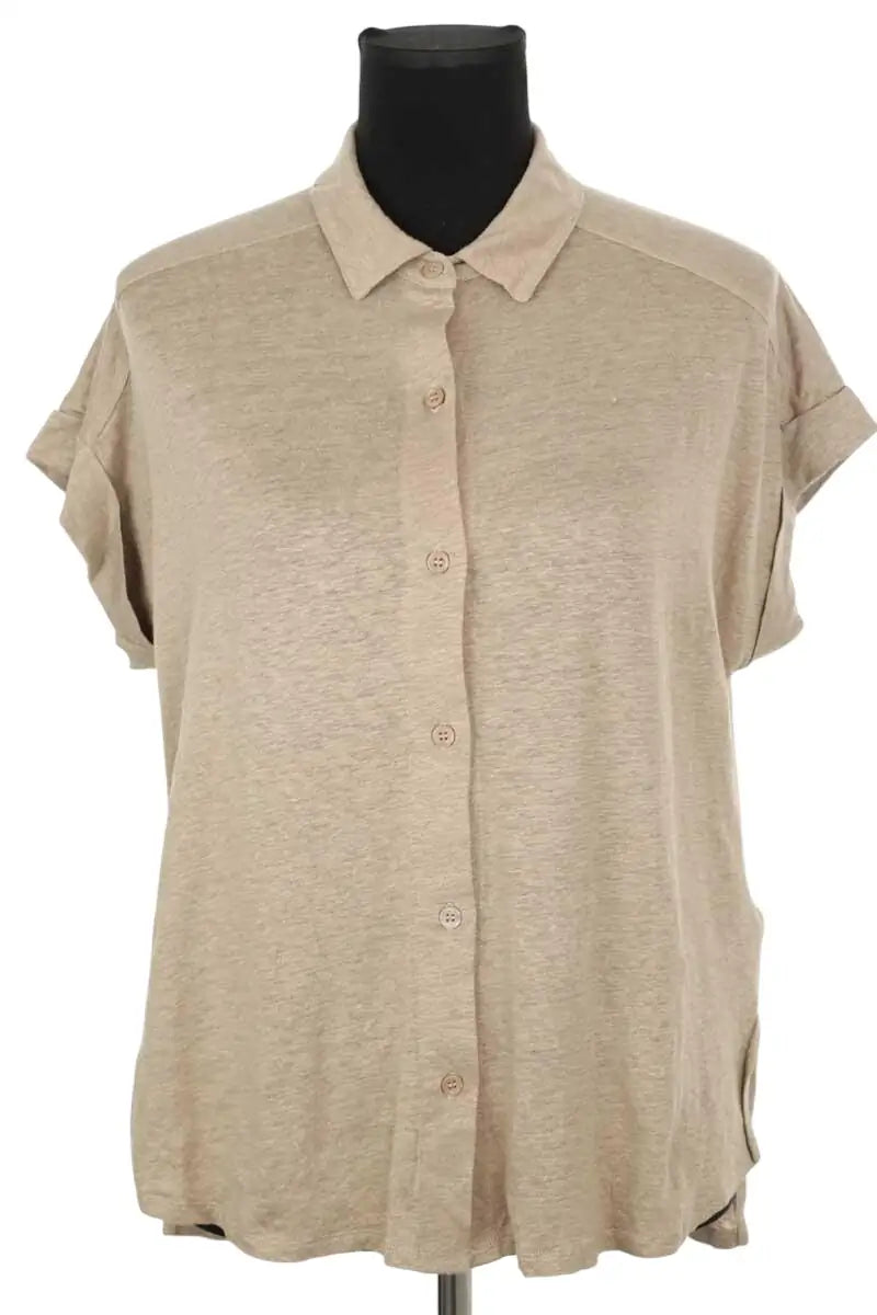 Chemise Majestic Filatures Marron en Lin, taille M - Seconde Main