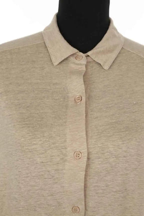 Chemise Majestic Filatures Marron en Lin